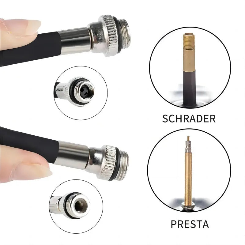 WEST BIKING Mini Aluminum Alloy Bicycle Hand Air Pump, Tire Inflator, Schrader Presta Valve, MTB Road Cycling Pump, 100Psi