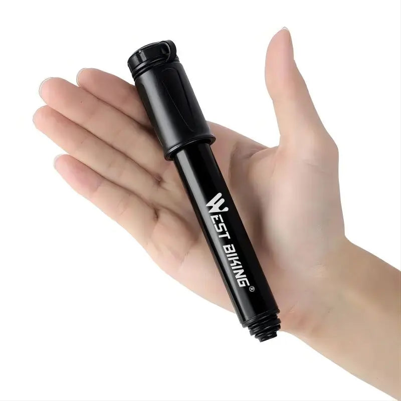 WEST BIKING Mini Aluminum Alloy Bicycle Hand Air Pump, Tire Inflator, Schrader Presta Valve, MTB Road Cycling Pump, 100Psi