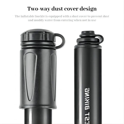 WEST BIKING Mini Aluminum Alloy Bicycle Hand Air Pump, Tire Inflator, Schrader Presta Valve, MTB Road Cycling Pump, 100Psi