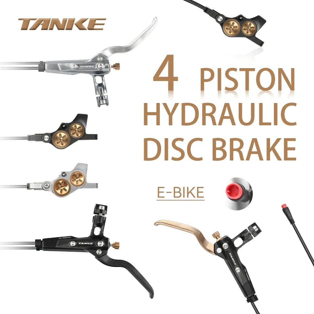 E-Bike MTB 4 Piston Hydraulic Disc Brake Set