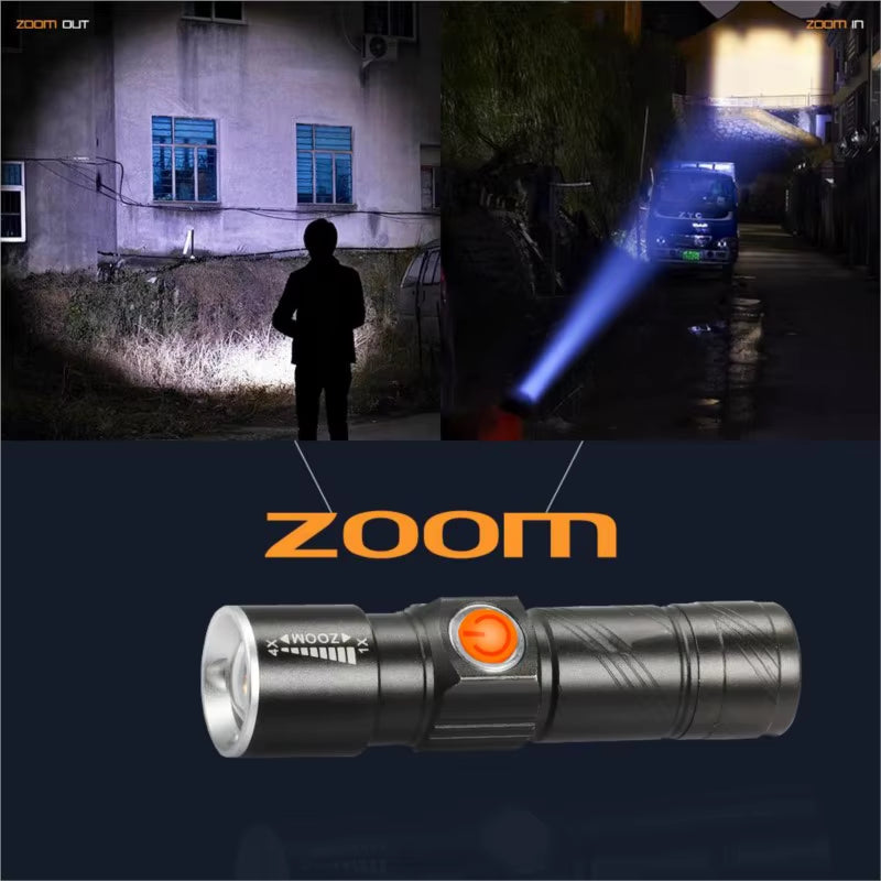 ZK30 3 In1 8000 Lumen Bike Bicycle Light USB Rechargeable LED Waterproof Super Bright Zoom Headlight Rear Light MTB Bike Light